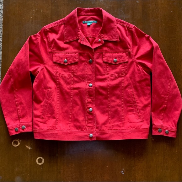 ralph lauren red denim jacket